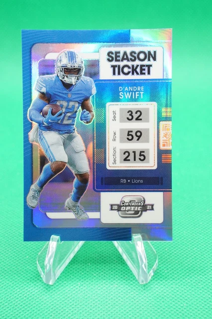 2021 Contenders Optic Season Ticket Silver #46 D'Andre Swift Detroit Lions ES6