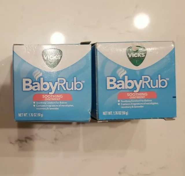 Vicks [VapoRub] BabyRub Soothing Ointment 1.76 oz (Pack of 2) 