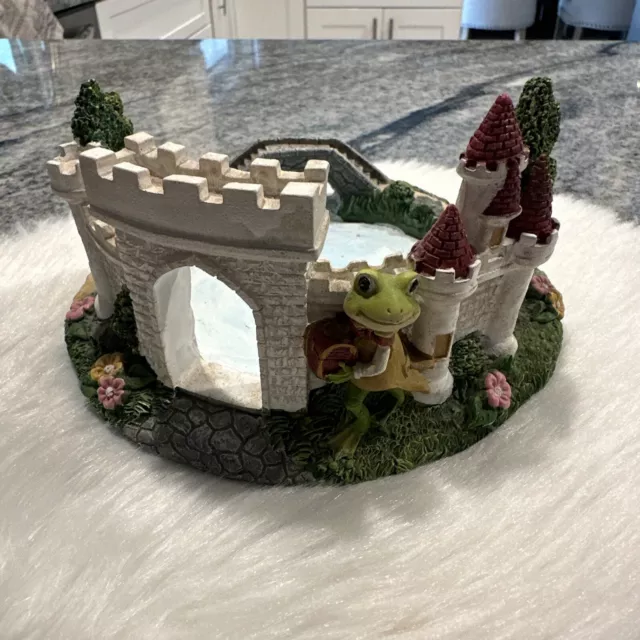 Yankee Candle Holder Castle with Frog Prince Pond Fantasy Bridge Beach Fantasy