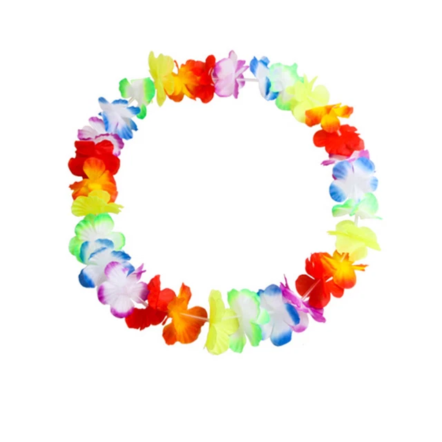 5pcs costume jupe hawaïenne hawaïenne avec feuilles vertes Leis bracelets 2