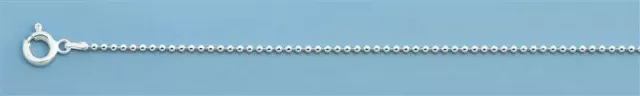 Echte solide 925 Sterlingsilber KUGEL/PERLE Runde Kette Halskette oder Armband Italien 2