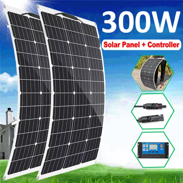 Solar Panel 300W 18V Power 150W 300W 12v Battery Solar Charger Car Boat RV Home