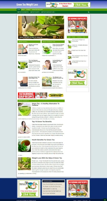 Verde Tè Affiliazione Sito Web + Nuovo Dominio + Ssl Certificato
