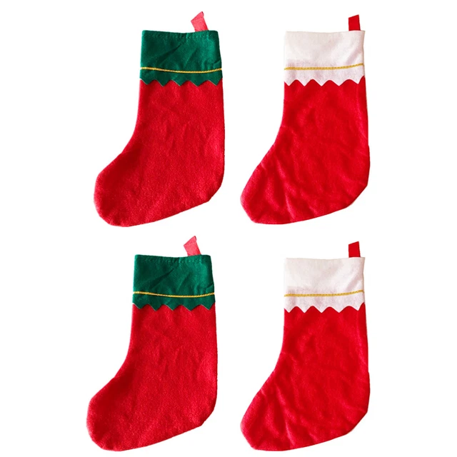 4 piezas Calcetines Navidad Colgantes Navidad Adorno