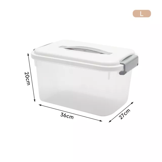 Large Clear Plastic Storage Box Stackable Boxes With Lids Food Container Bins UK