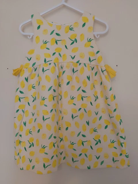 Zara Girls 3-4 Years Lemon Summer Dress