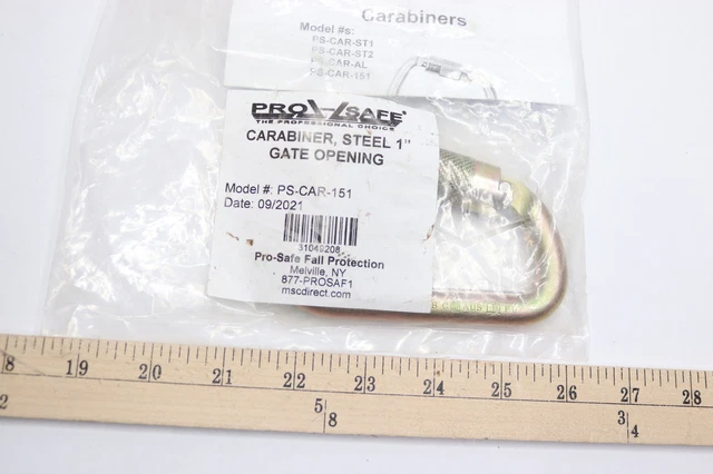 Pro-Safe Carabiner Steel 5000 Lb Capacity 1&quot;