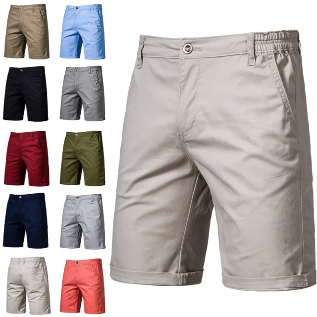 Mens Chino Shorts Summer Casual Half Pants Cotton Jeans Cargo Combat Slim Fit AU