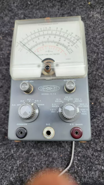 Heathkit Precision Model V-7A Vacuum Tube Voltmeter and Resistance - no probes