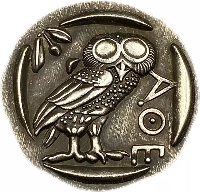 Ancient Athens Greece Athena Owl Tetradrachm Coin (440-404 BC)