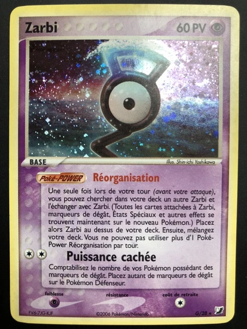 Pokemon Card ZARBI G/28 Holo Secret Block ex Hidden Forces FR Close NEW