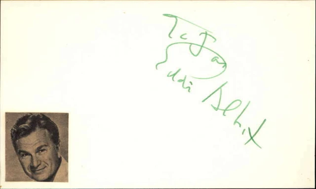 Eddie Albert D.2005 Actor Green Acres Signed 3" x 5" Index Card