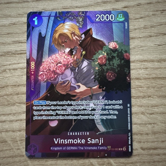 VINSMOKE SANJI OP10-063 (TR) Treasure Rare OP12 Legacy of The Master One  Piece 59.99 - PicClick UK
