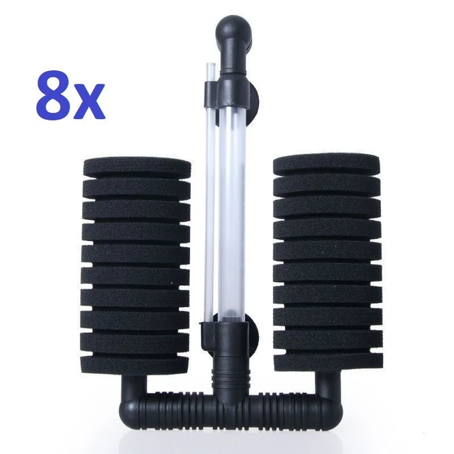8 pcs Bio Sponge Filter Betta Fry Aquarium Fish Tank Double Sponge (L) XY-2822