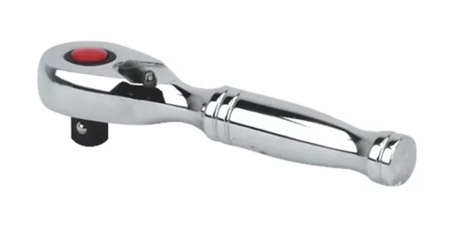 Sealey AK660S Stubby Ratchet Wrench 1/4"Sq Drive Pear-Head Flip Reverse