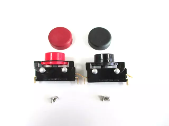 Hobart Mixer Switch, ON OFF switches. W/covers,   pair of 2  red & black