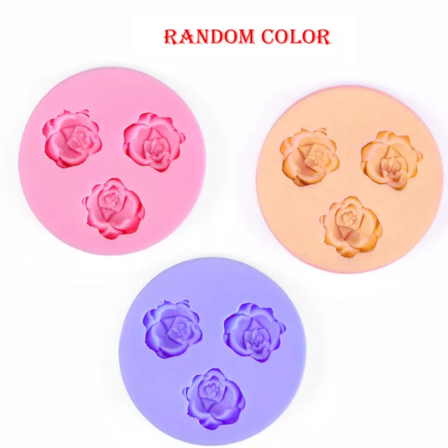 3D Rose Flower Silicone Fondant Mold Cake Chocolate Sugar Baking Mould Tools DIY 2