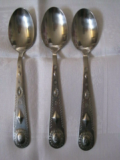1847 Cucharaditas Rogers Bros Taos Acero Inoxidable Lote De 3 Piezas