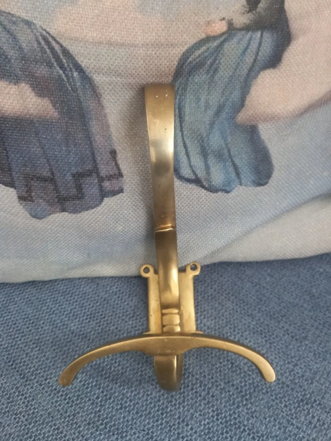 Vintage Gancio Appendino Appendiabito Metallo Ottone