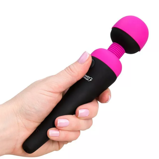 Palm Power Rechargeable Waterproof Personal Wand Silicone Body Massager