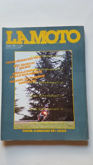 LA MOTO n. 6 1985 Prova Suzuki GSX-R 750 Cagiva 650 Elefant Honda XLV 750