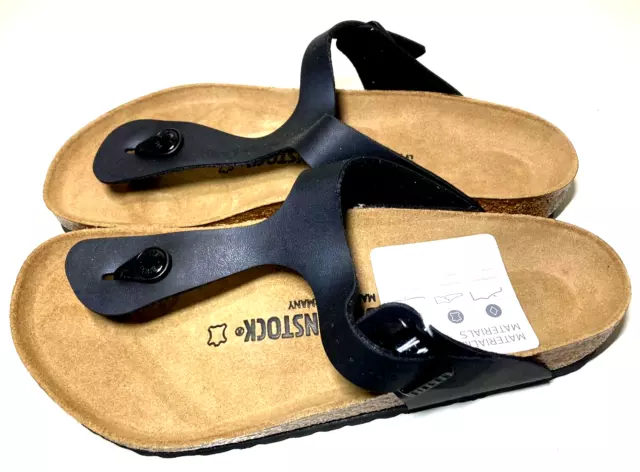 Birkenstock Gizeh Black Sandal Birko-Flor Thong T-Post Womens 5,8,9,10 Mens 7,8