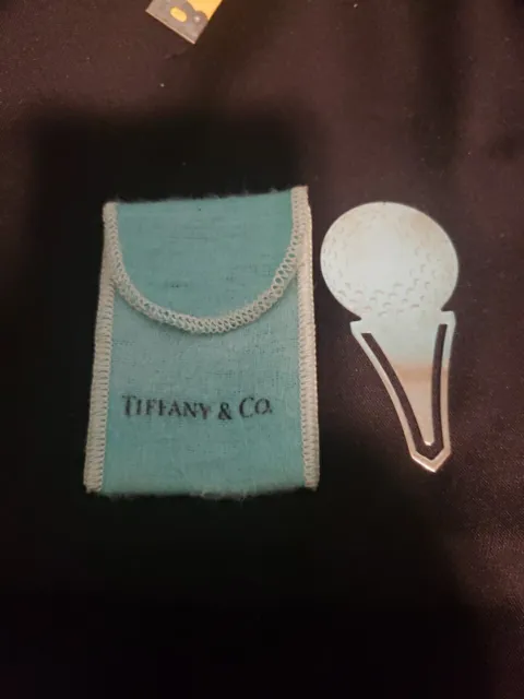 Vintage Tiffany & Co. Sterling Silver Golf Ball On Tee Bookmark