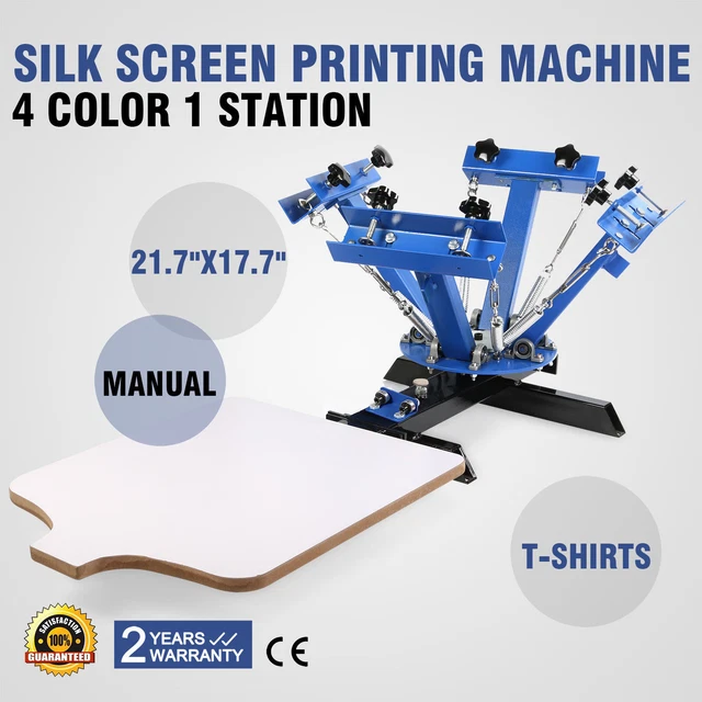 4 COLOR 1 Station Siebdruckmaschine Siebdruck DIY Machine Textildruck ...