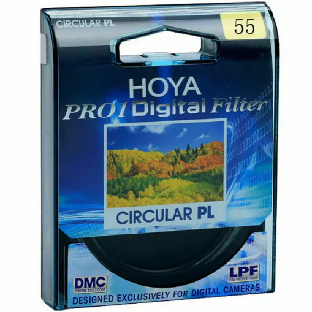 HOYA PRO1D Circular Polarising Slim Digital Camera Filter PL-CIR CPL 55 mm