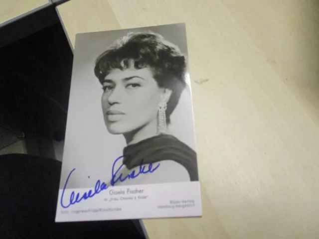 Gisela Fischer   Frau Chaneys Ende   Rüdel Karte mit org. Autogramm 1962