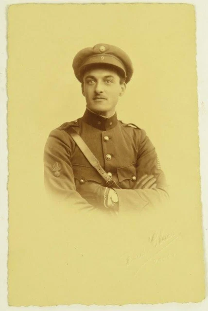 antique photo postcard soldier 1918