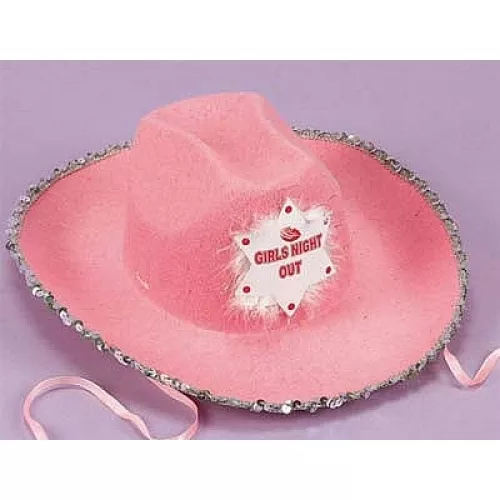 Cappello da cowgirl Night Out per ragazze rosa, notti con galline, feste di compleanno 29310GNO