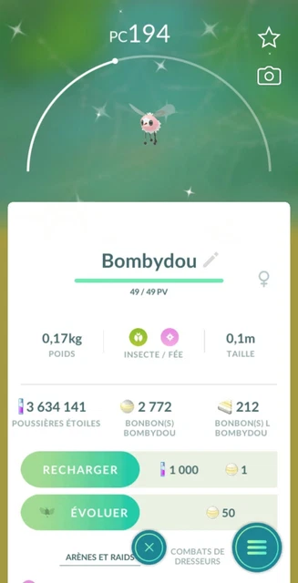 POLARHUME SHINY / Cubchoo Shiny Pokémon GO 30 Jours EUR 2,50 - FR