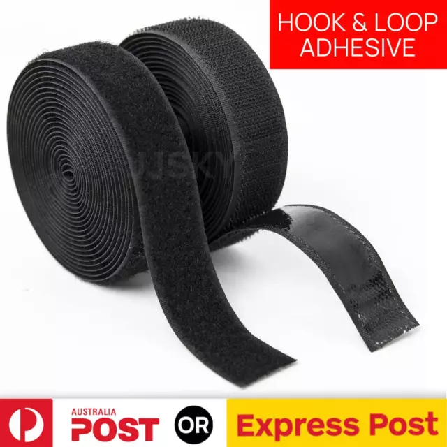 1M Hook and Loop Tape 100mm Self Adhesive Fastener Strips Nylon Sticky  Heavy Duty Tape Non Slip Rug Grippers for DIY Craft Home