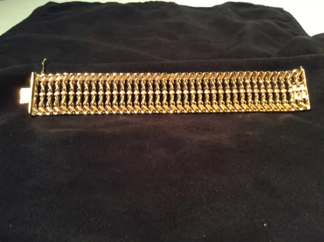 Vintage 1970s Italy Italian 18K 18 Carat Yellow Gold Link Bracelet Fine Jewelry
