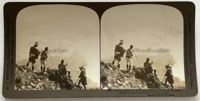 Japan See Yamanka Fujiyama 1906 Foto Stereo Vintage P75L3n