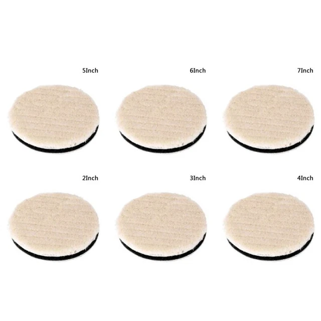 Wool Buffing Pad 2/3/4/5/6/7 Inch Car Polishing  Disc Pads Kit Buffer Polisher