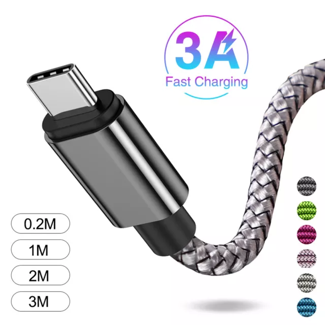 Type C For Samsung S21 S20 S10 A12 A21s A32 A42 A52 Charger USB-C Cable 3M 2M 1M