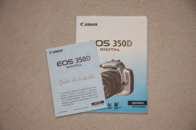 Manual instrucciones y guía de bolsillo-por supuesto, el original de Canon 350D