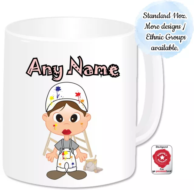 Personalised Painter Mug Custom Name Cup DIY Decorator Mum Women Birthday Gifts