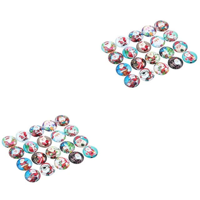 120 Pcs Glaskuppel-Cabochons-Fliesen Edelstein-Patch Aufkleber Anhänger