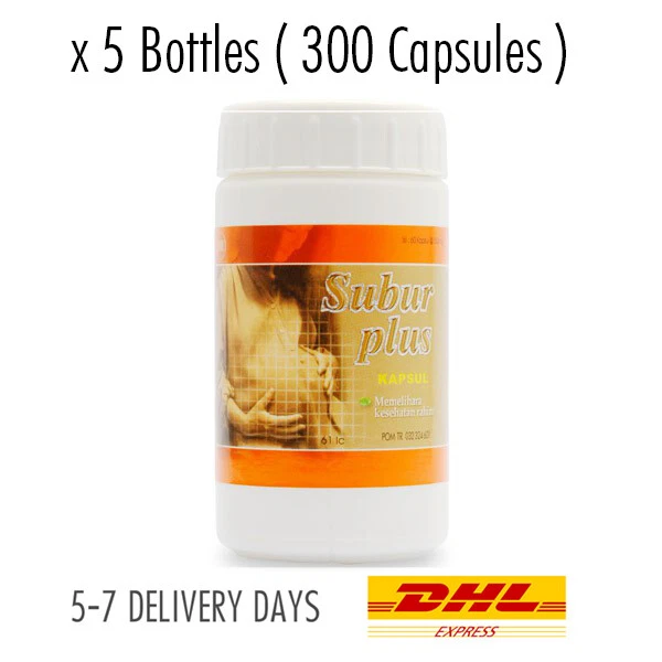 [BOROBUDUR JAMU] Suplemento herbal Subur Plus mantener la salud del útero 5x60 cápsulas