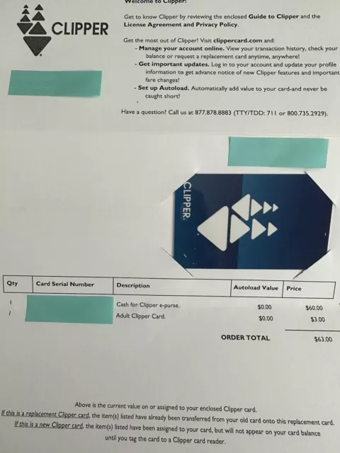 15% off Clipper Card - $60 Loaded - Bay Area Commuting BART, MUNI, VTA, CalTrain