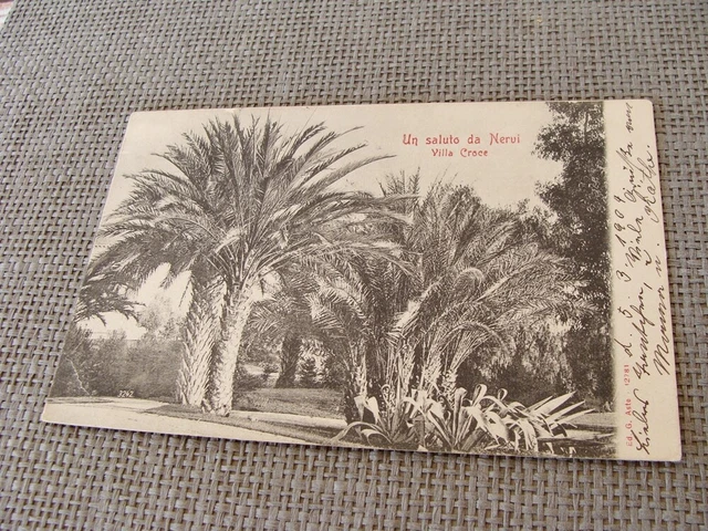 (FP.A04) Un saluto da NERVI - VILLA CROCE (GE GENOVA) VG 1904 - Ed. G.Aste 12781
