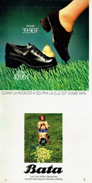 1971 Advertising 0623 Bata Shoes Pumps Praline
