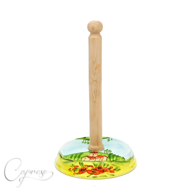 Bassano Cerámica Soporte Papel de Cocina 31CM Toscana Motivo de Italia