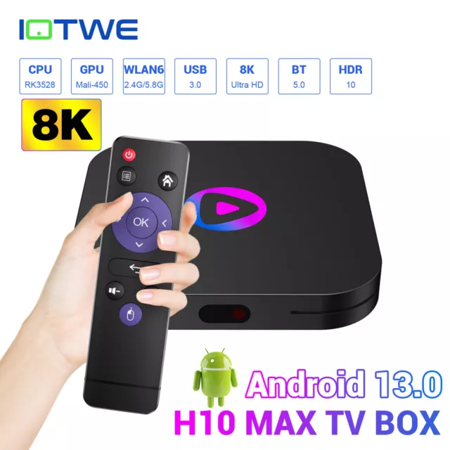2024 Smart TV BOX 128 GB 4 GB Android 13.0 WIFI6 Red Media Player Cuatro Núcleos
