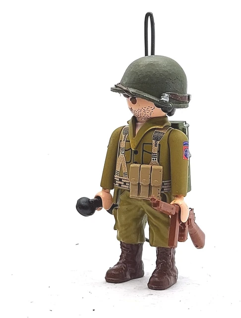 PLAYMOBIL Custom WW2 CAPELLAN CURA EJERCITO USA PARACAIDISTA GUERRA MUNDIAL - Foto 2