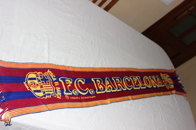 Écharpe Ancienne Du Séville FC - Sérigraphiée - Bords Aux Couleurs Du Drapeau Espagnol