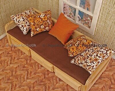 SOFA Couch dolls house wooden Furniture 1:6 scale living room Accessories 2